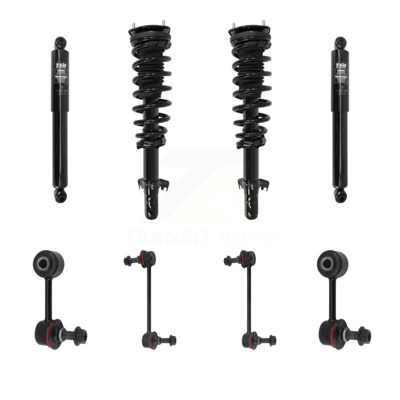 Transit Auto KSS-107685 Suspension Strut and Coil Spring Assembly for 2010-2012 Ford Fusion, Mercury Milan - Front and Rear