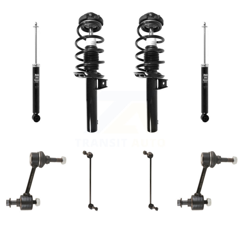 Transit Auto KSS-107688 Suspension Strut and Coil Spring Assembly for 2015-2018 Volkswagen Jetta - Front and Rear
