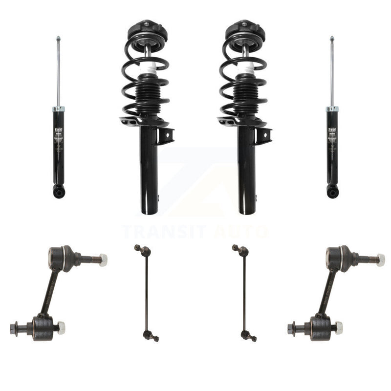 Transit Auto KSS-107690 Suspension Strut and Coil Spring Assembly for 2006-2013 Audi A3, Audi A3 Quattro, Volkswagen Rabbit - Front and Rear