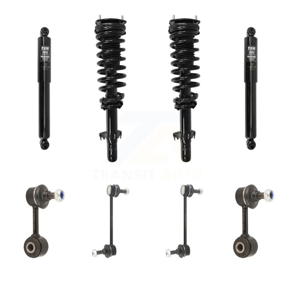 Transit Auto KSS-107695 Suspension Strut and Coil Spring Assembly for 2009-2012 Ford Fusion, Lincoln MKZ, Mercury Milan - Front and Rear