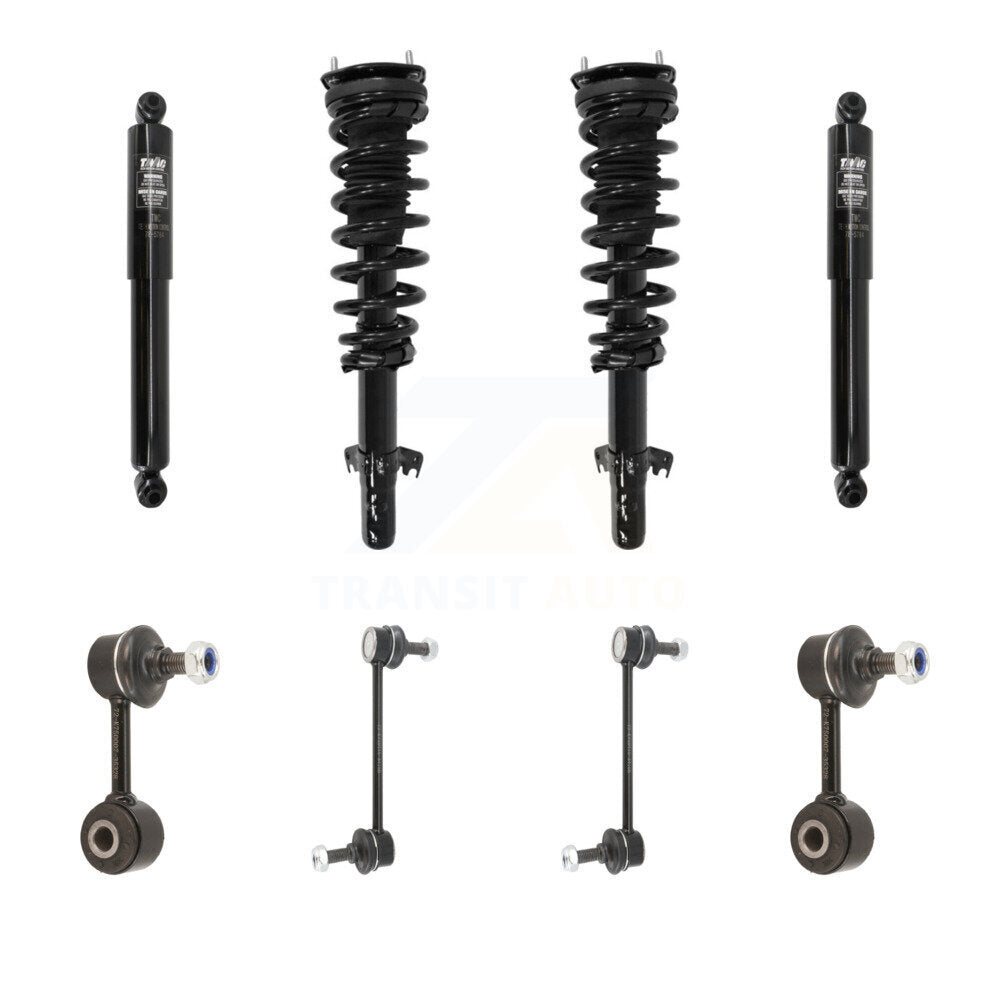 Transit Auto KSS-107696 Suspension Strut and Coil Spring Assembly for 2010-2012 Ford Fusion, Mercury Milan - Front and Rear