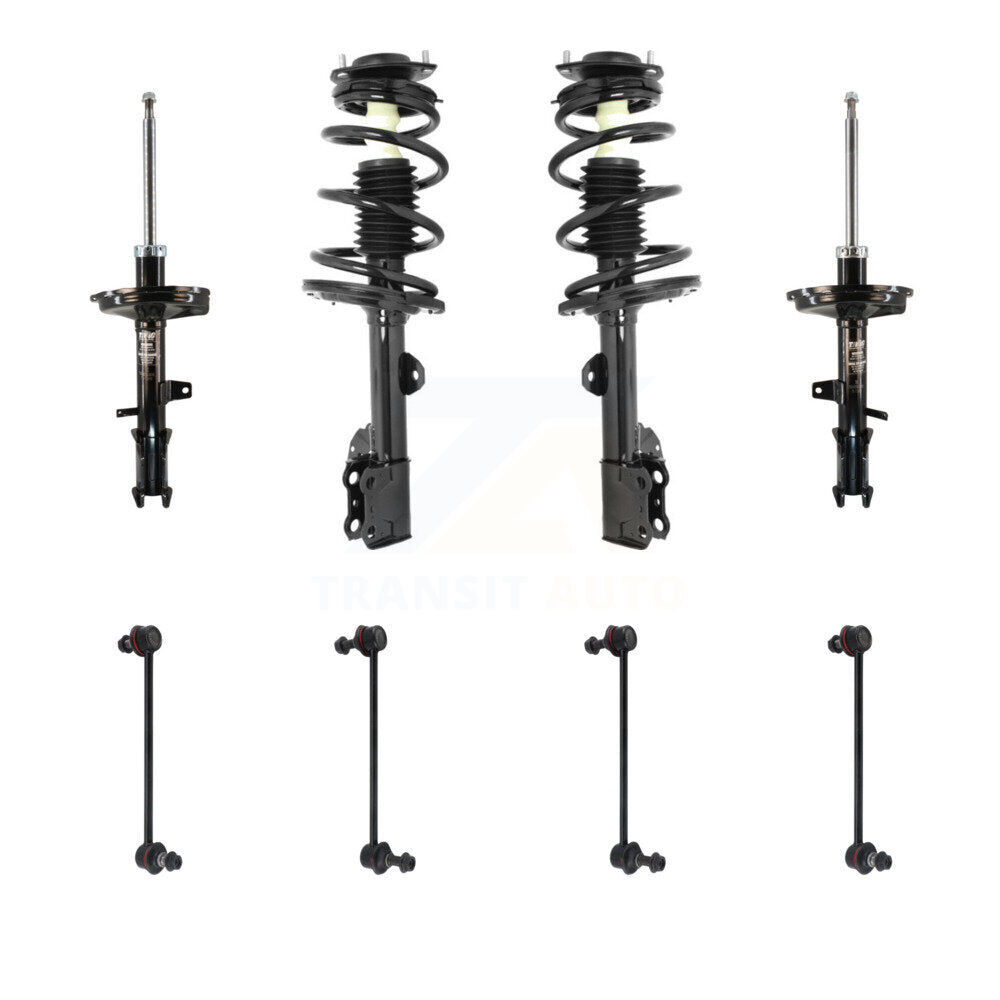 Transit Auto KSS-107704 Suspension Strut and Coil Spring Assembly for 2008-2013 Toyota Highlander - Front and Rear