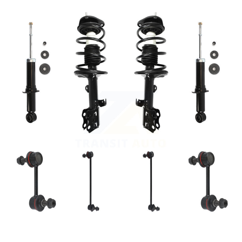 Transit Auto KSS-107727 Suspension Strut and Coil Spring Assembly for 2010 Pontiac Vibe - Front and Rear