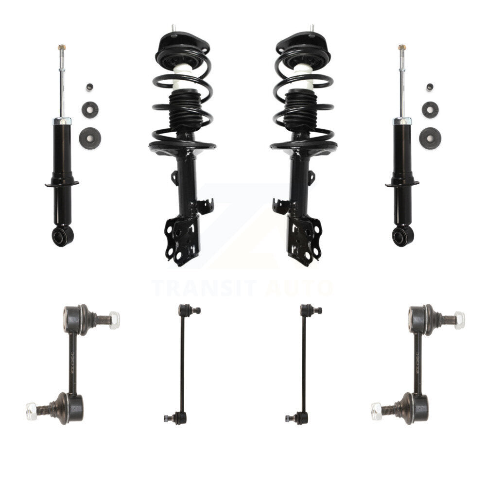 Transit Auto KSS-107736 Suspension Strut and Coil Spring Assembly for 2010 Pontiac Vibe - Front and Rear