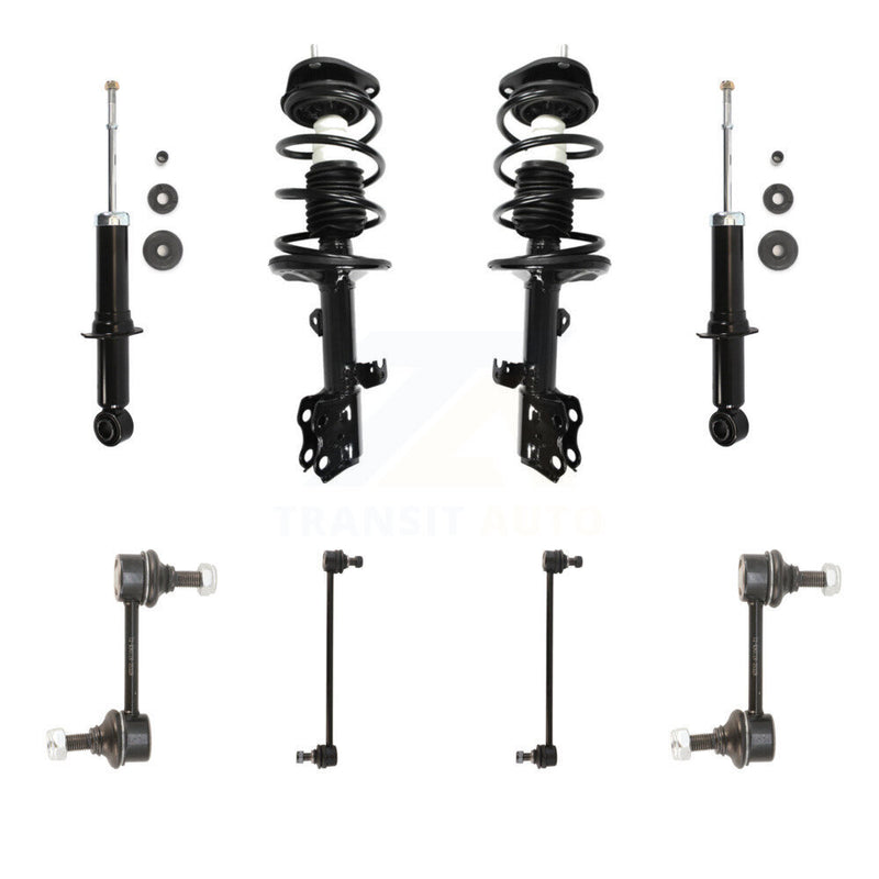 Transit Auto KSS-107736 Suspension Strut and Coil Spring Assembly for 2010 Pontiac Vibe - Front and Rear