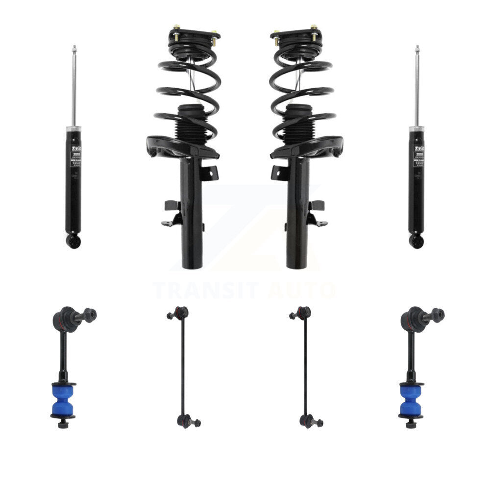Transit Auto KSS-107741 Suspension Strut and Coil Spring Assembly for 2013-2018 Ford Focus - Front and Rear