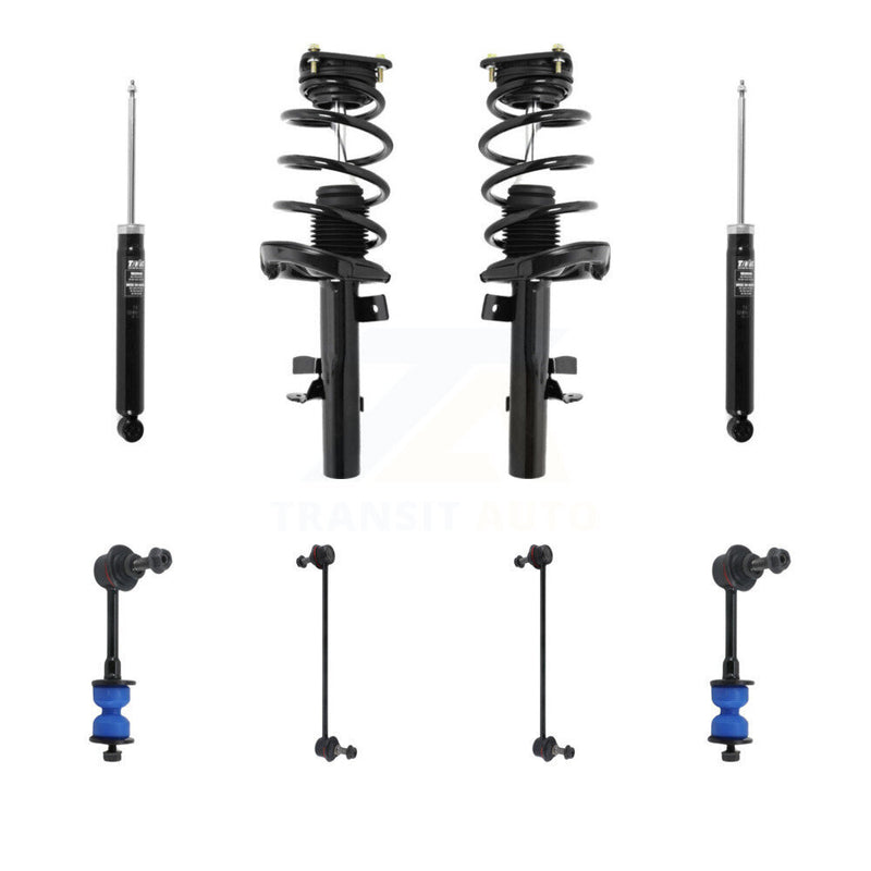 Transit Auto KSS-107741 Suspension Strut and Coil Spring Assembly for 2013-2018 Ford Focus - Front and Rear