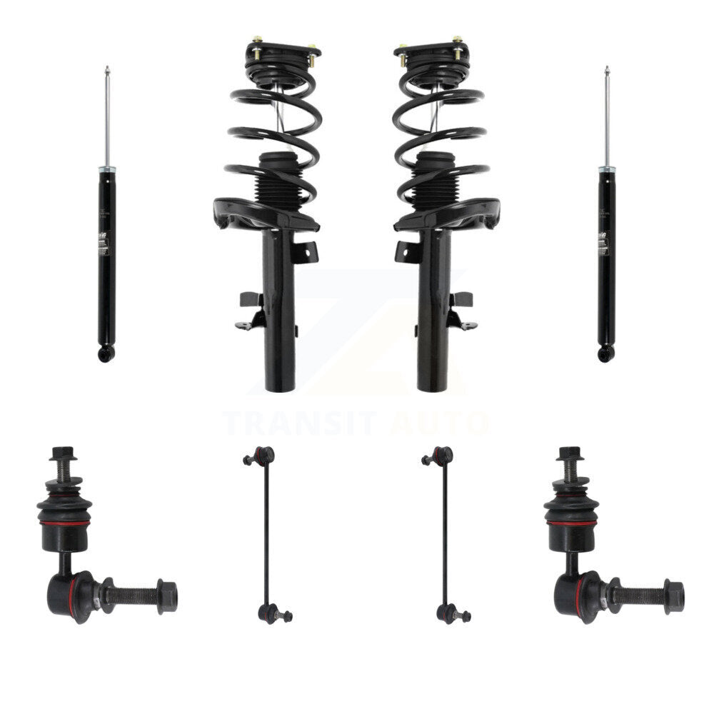 Transit Auto KSS-107742 Suspension Strut and Coil Spring Assembly for 2012-2018 Ford Focus - Front and Rear