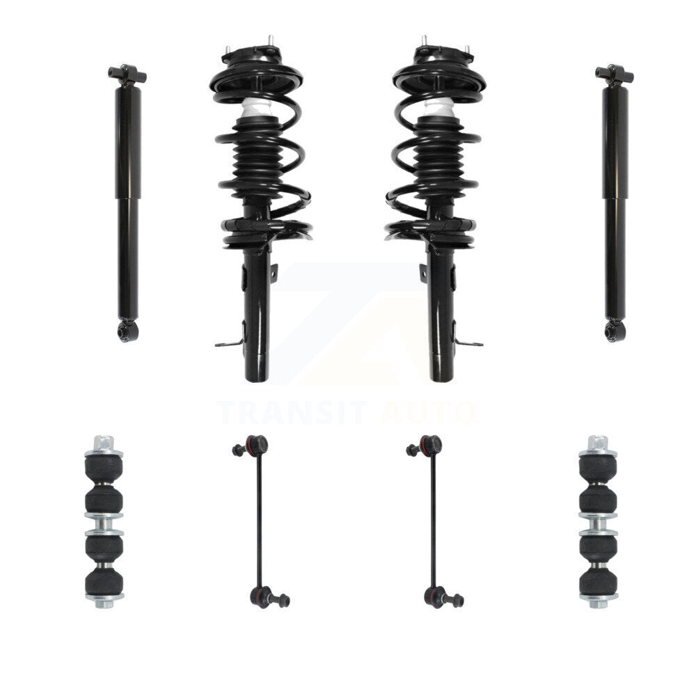Transit Auto KSS-107746 Suspension Strut and Coil Spring Assembly for 2000-2005 Ford Focus - Front and Rear