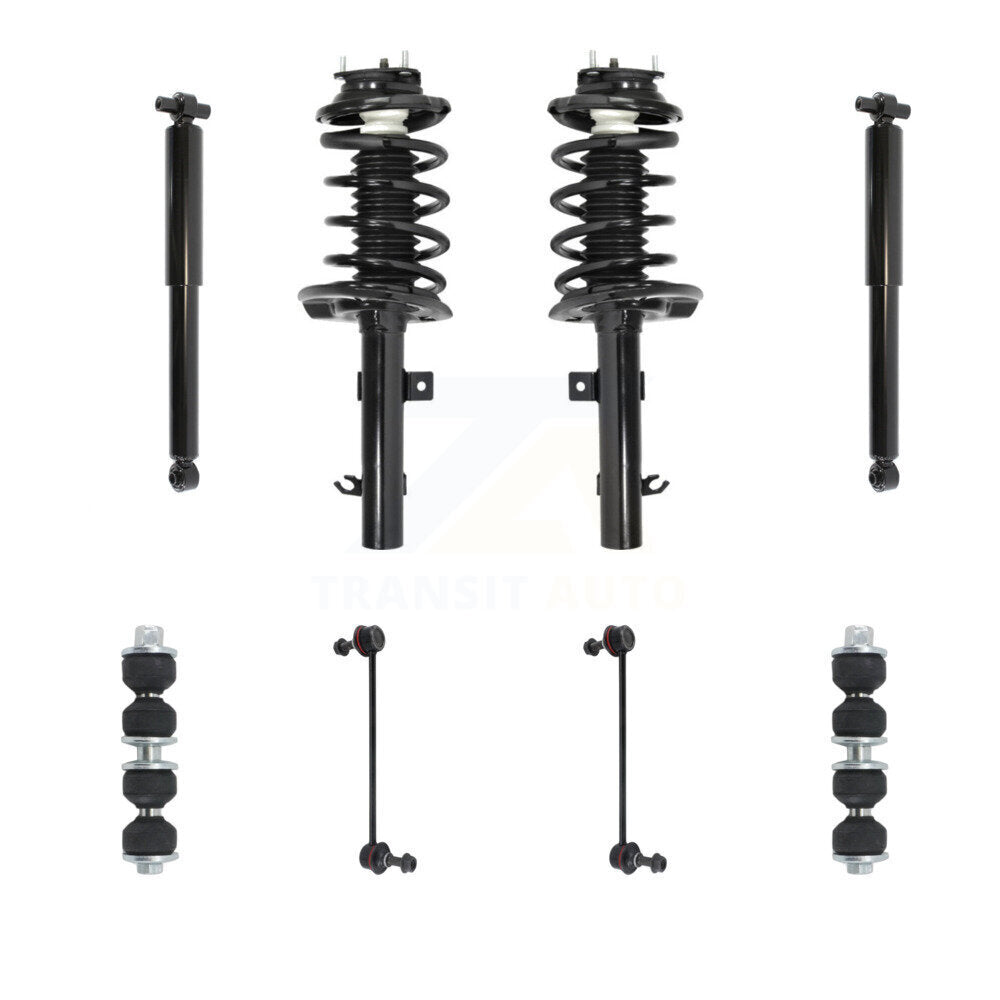 Transit Auto KSS-107751 Suspension Strut and Coil Spring Assembly for 2006-2007 Ford Focus - Front and Rear