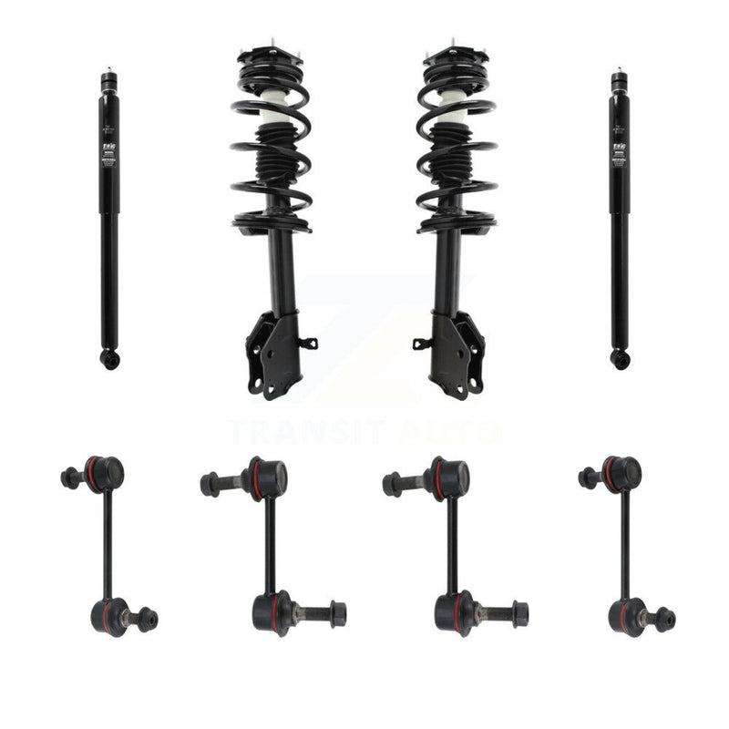 Transit Auto KSS-107752 Suspension Strut and Coil Spring Assembly for 2011-2015 Ford Edge, Lincoln MKX - Front and Rear