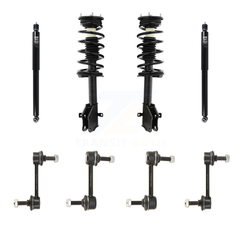 Transit Auto KSS-107785 Suspension Strut and Coil Spring Assembly for 2007-2010 Ford Edge, Lincoln MKX - Front and Rear