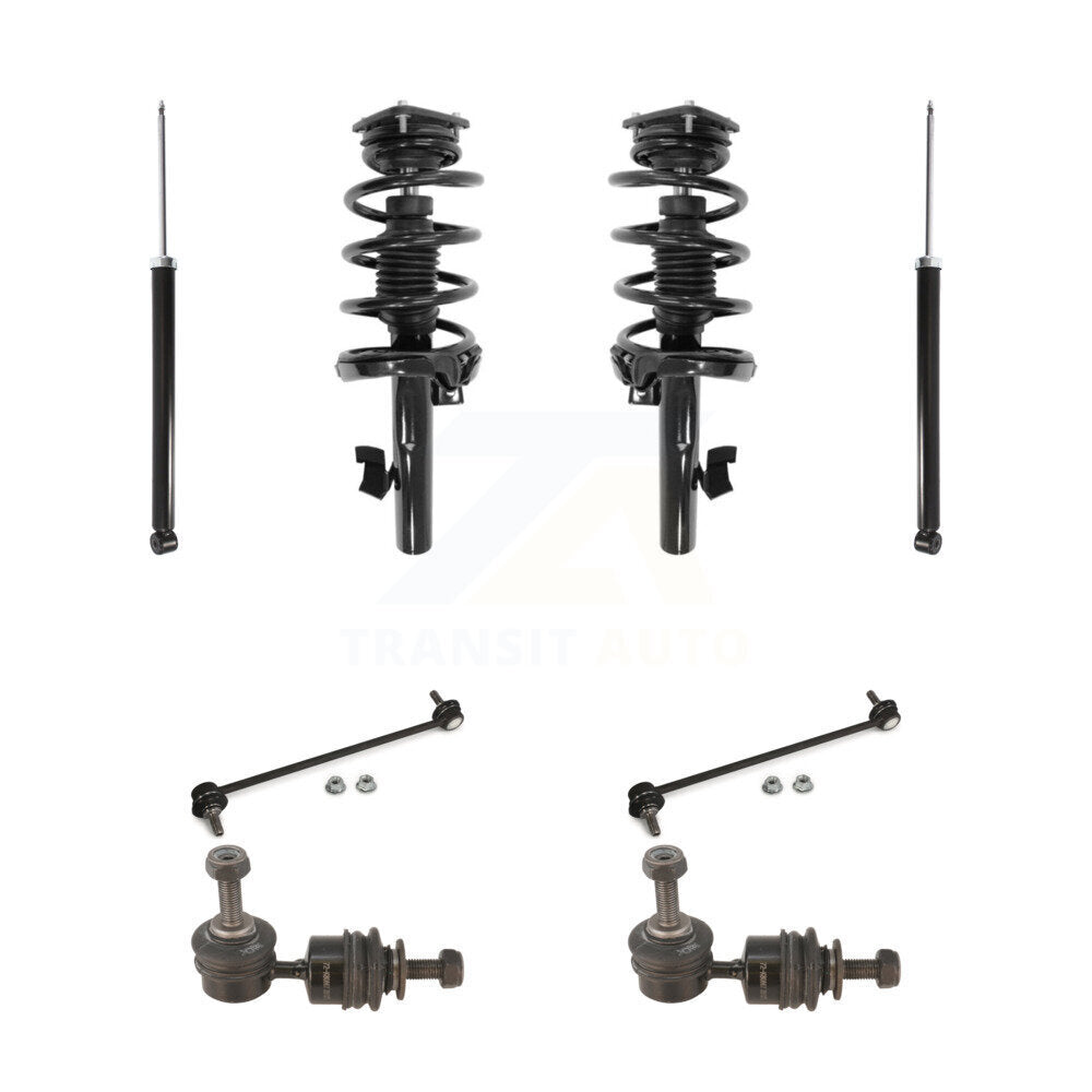 Transit Auto KSS-107790 Suspension Strut and Coil Spring Assembly for 2005-2013 Volvo V50, Volvo C30, Volvo S40 - Front and Rear