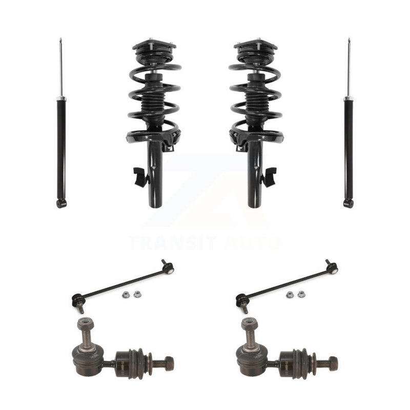 Transit Auto KSS-107790 Suspension Strut and Coil Spring Assembly for 2005-2013 Volvo V50, Volvo C30, Volvo S40 - Front and Rear