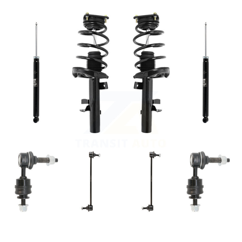 Transit Auto KSS-107797 Suspension Strut and Coil Spring Assembly for 2012-2018 Ford Focus - Front and Rear