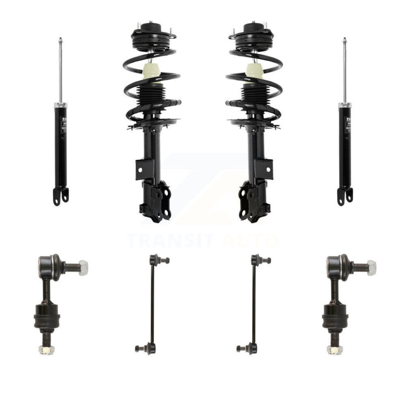 Transit Auto KSS-107800 Suspension Strut and Coil Spring Assembly for 2013-2015 Kia Optima, Hyundai Sonata - Front and Rear