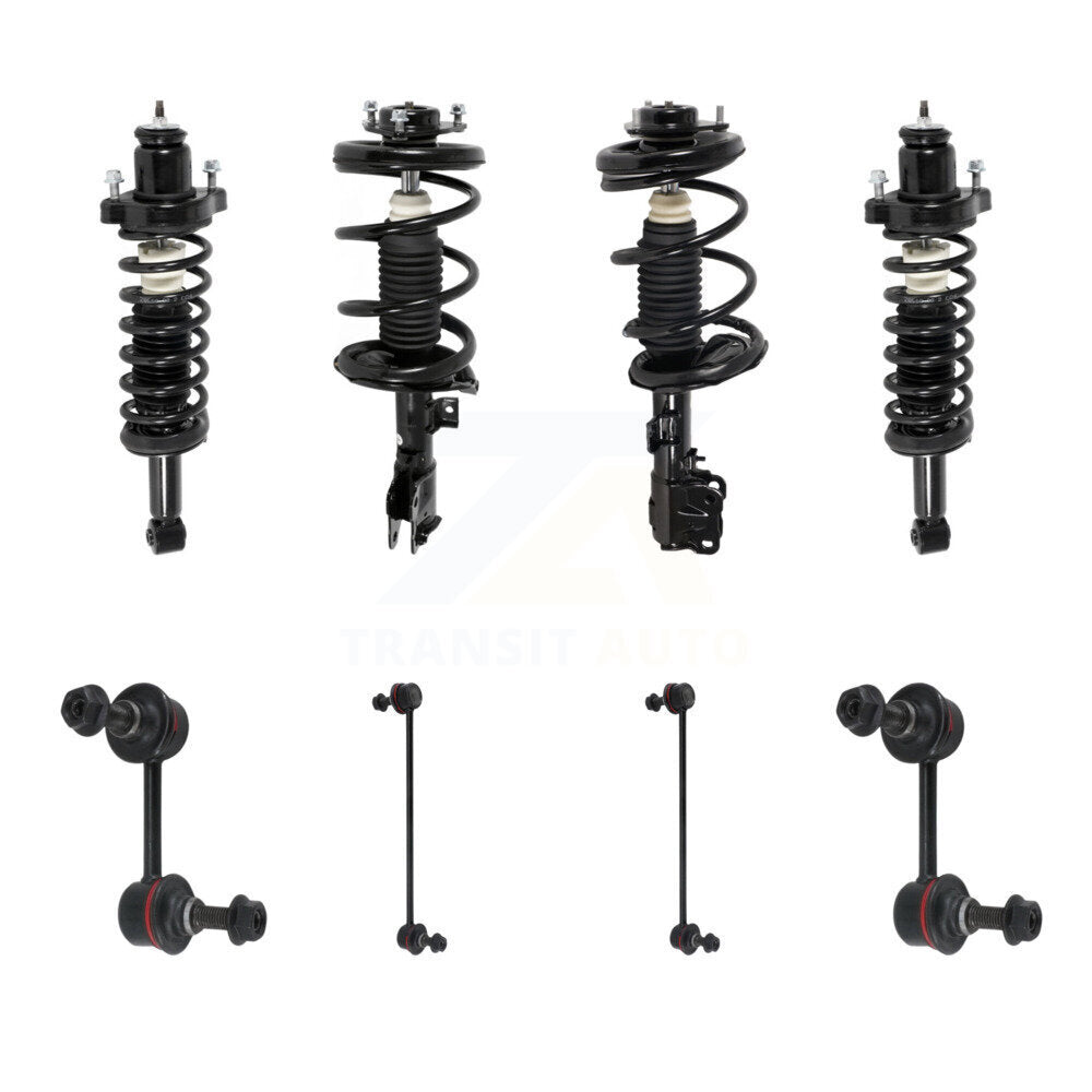 Transit Auto KSS-107808 Suspension Strut and Coil Spring Assembly for 2008-2010 Mitsubishi Lancer - Front and Rear