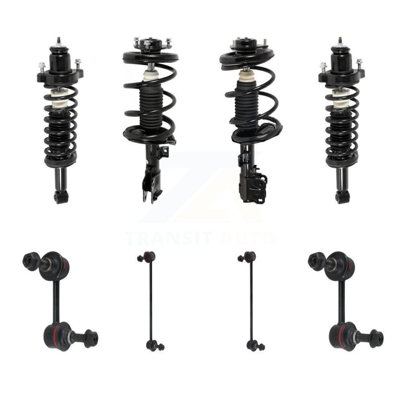 Transit Auto KSS-107808 Suspension Strut and Coil Spring Assembly for 2008-2010 Mitsubishi Lancer - Front and Rear