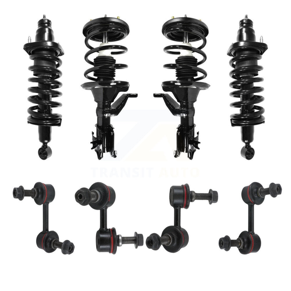 Transit Auto KSS-107833 Suspension Strut and Coil Spring Assembly for 2003-2005 Honda Civic - Front and Rear