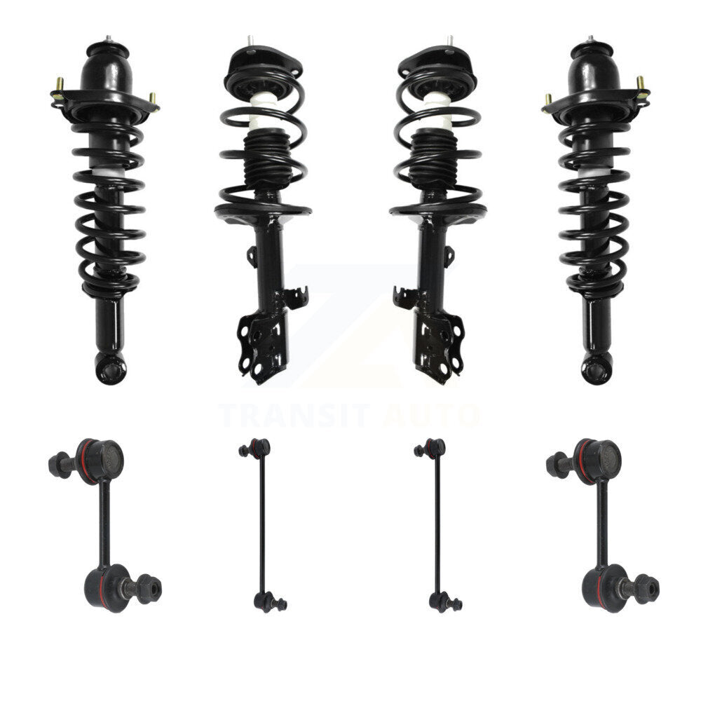 Transit Auto KSS-107848 Suspension Strut and Coil Spring Assembly for 2010 Pontiac Vibe - Front and Rear