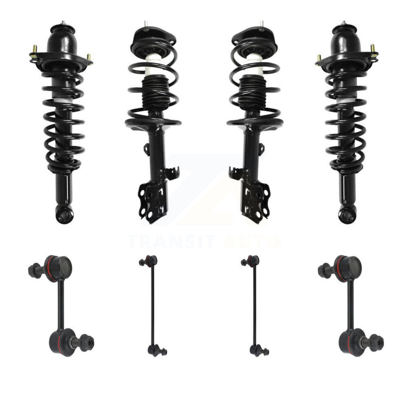 Transit Auto KSS-107848 Suspension Strut and Coil Spring Assembly for 2010 Pontiac Vibe - Front and Rear