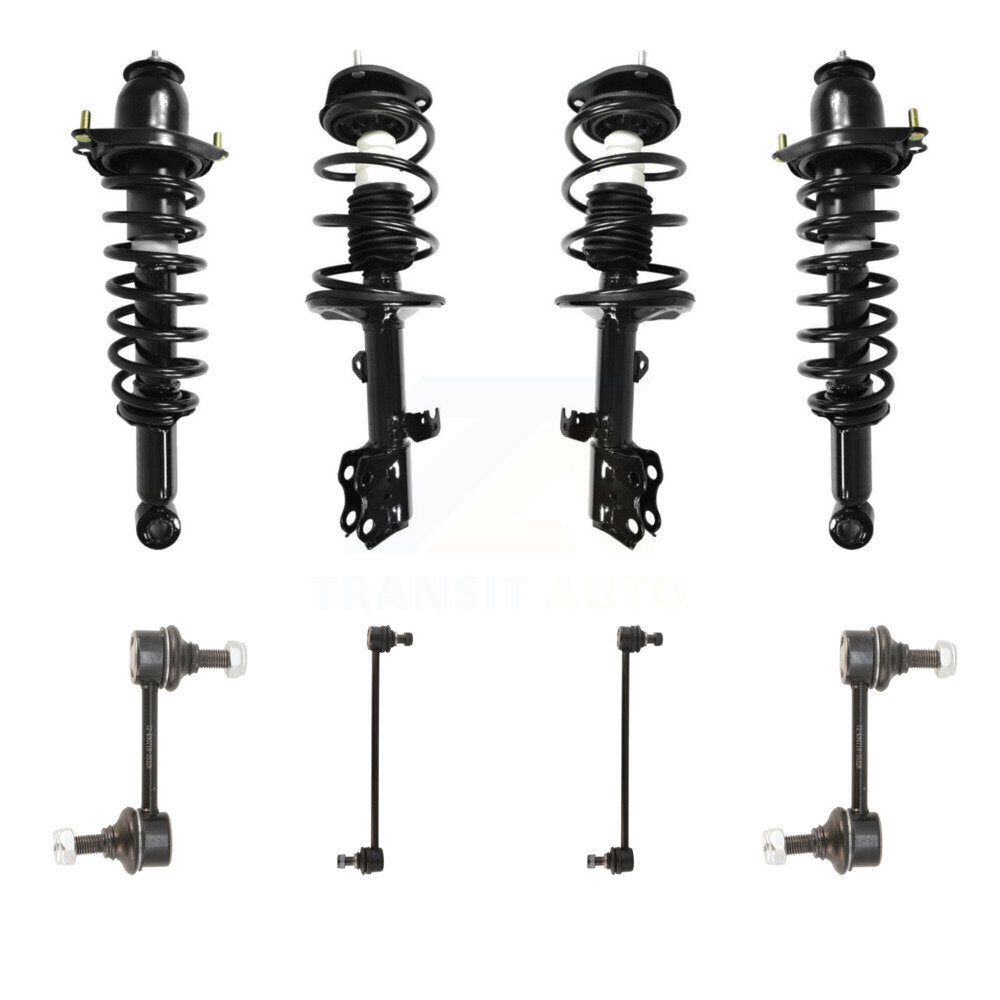 Transit Auto KSS-107865 Suspension Strut and Coil Spring Assembly for 2010 Pontiac Vibe - Front and Rear