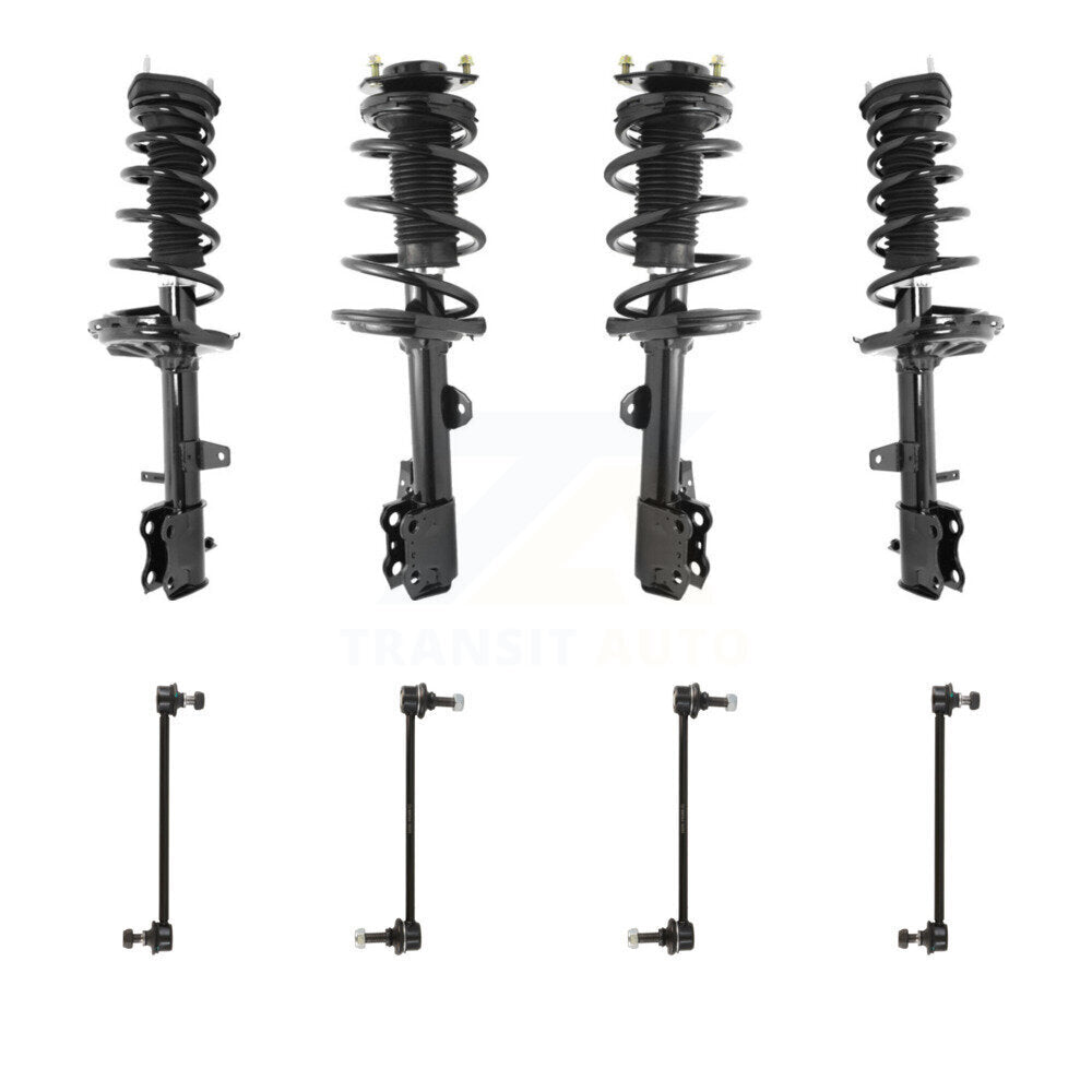 Transit Auto KSS-107870 Suspension Strut and Coil Spring Assembly for 2013-2016 Toyota Venza - Front and Rear