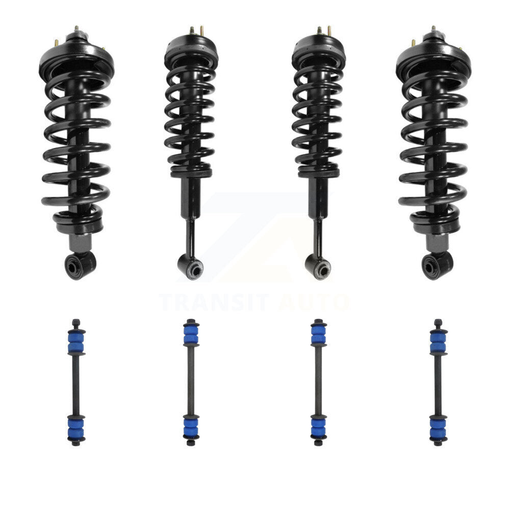 Transit Auto KSS-107980 Suspension Strut and Coil Spring Assembly for 2006-2010 Mercury Mountaineer - Front and Rear