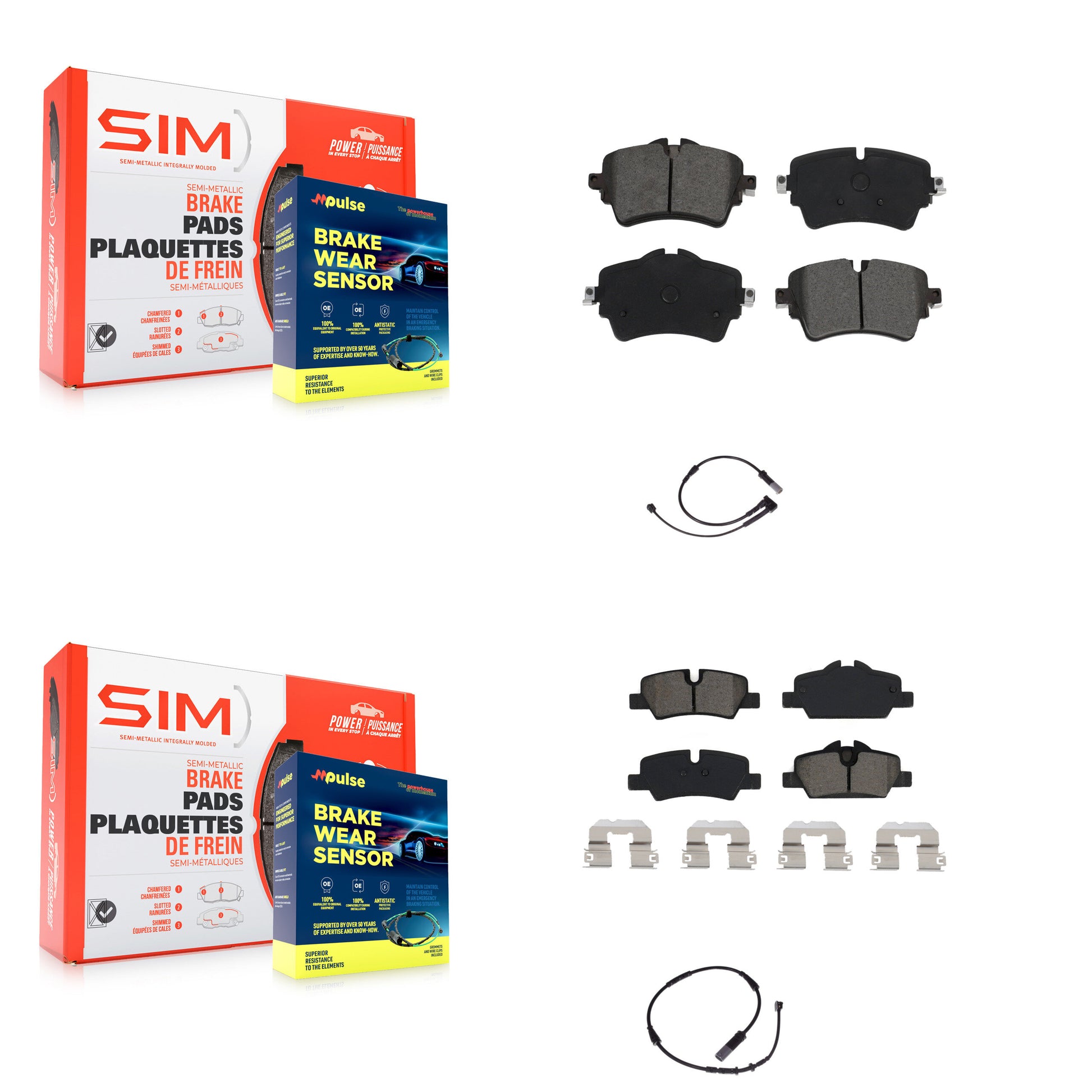 SIM KSW-100002 Disc Brake Pad for 2015-2020 Mini Cooper - Front and Rear