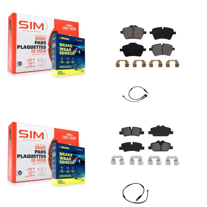SIM KSW-100004 Disc Brake Pad for 2015-2016 Mini Cooper - Front and Rear
