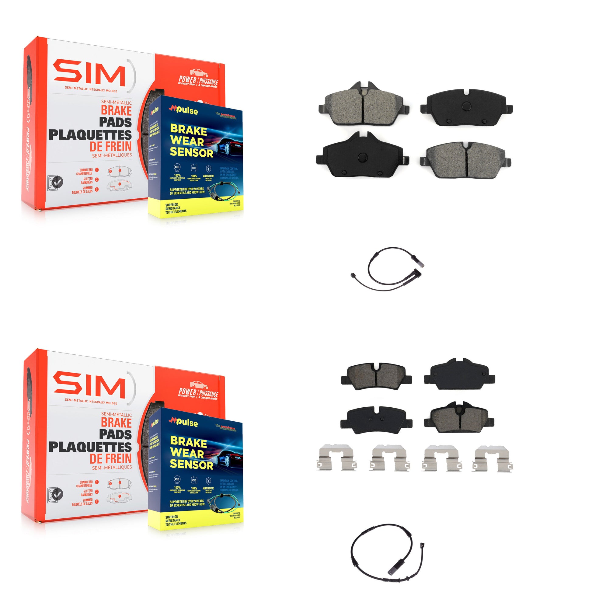 SIM KSW-100006 Disc Brake Pad for 2015-2020 Mini Cooper - Front and Rear