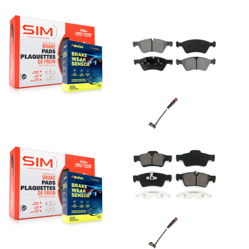SIM KSW-100026 Disc Brake Pad for 2005-2013 Mercedes-Benz R350, Mercedes-Benz G55 AMG and More - Front and Rear