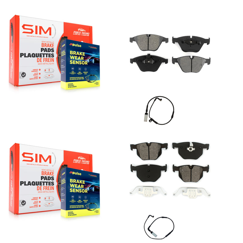 SIM KSW-100041 Disc Brake Pad for 2004-2010 BMW 528i xDrive, BMW 535i xDrive and More - Front and Rear