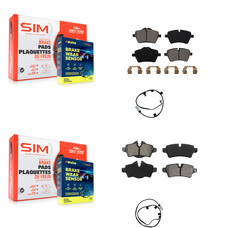 SIM KSW-100056 Disc Brake Pad for 2007-2010 Mini Cooper - Front and Rear