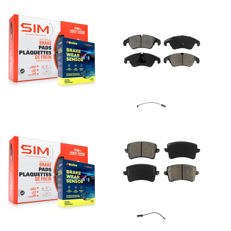 SIM KSW-100073 Disc Brake Pad for 2015 Audi Q5 - Front and Rear