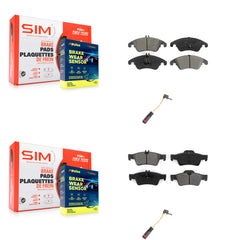 SIM KSW-100079 Disc Brake Pad for 2010-2016 Mercedes-Benz CLS400, Mercedes-Benz E350 and More - Front and Rear