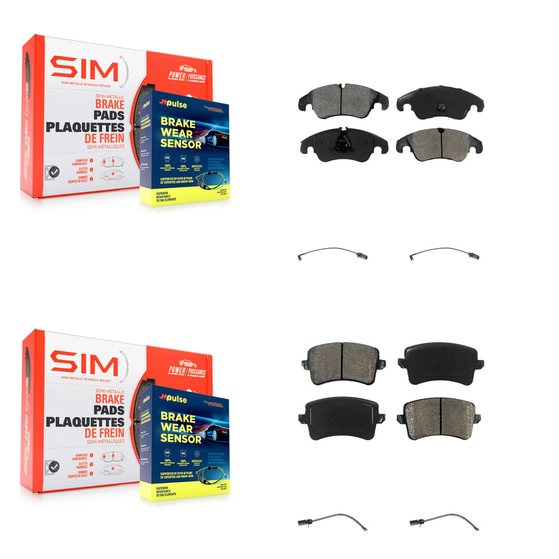 SIM KSW-100135 Disc Brake Pad for 2015 Audi Q5 - Front and Rear
