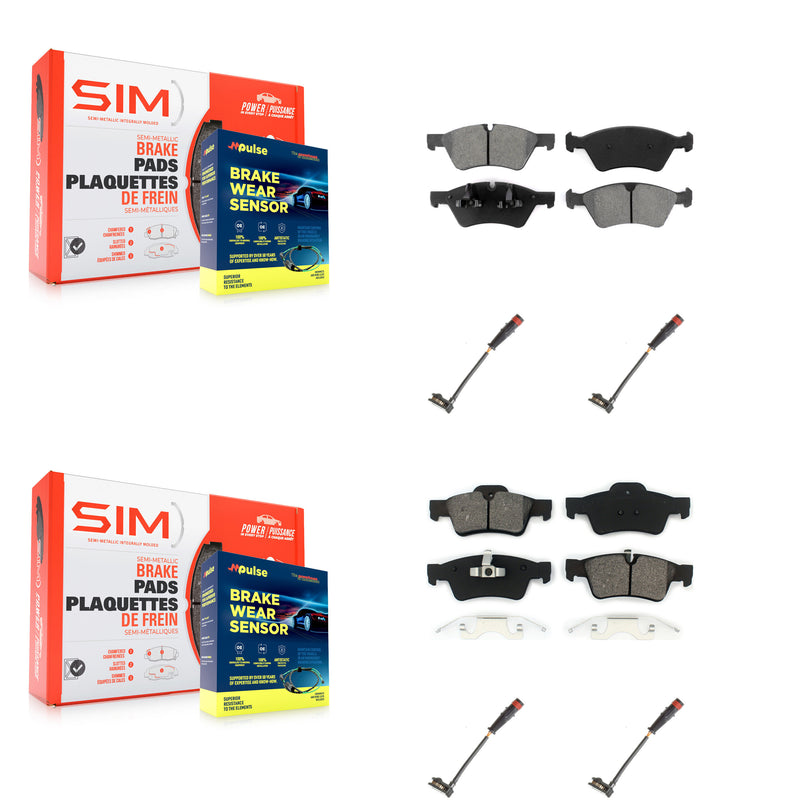 SIM KSW-100155 Disc Brake Pad for 2005-2013 Mercedes-Benz R350, Mercedes-Benz G55 AMG and More - Front and Rear