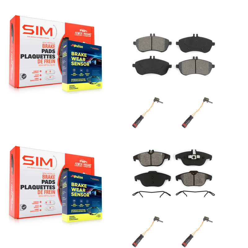 SIM KSW-100160 Disc Brake Pad for 2008-2015 Mercedes-Benz C250, Mercedes-Benz C300, Mercedes-Benz C230 - Front and Rear
