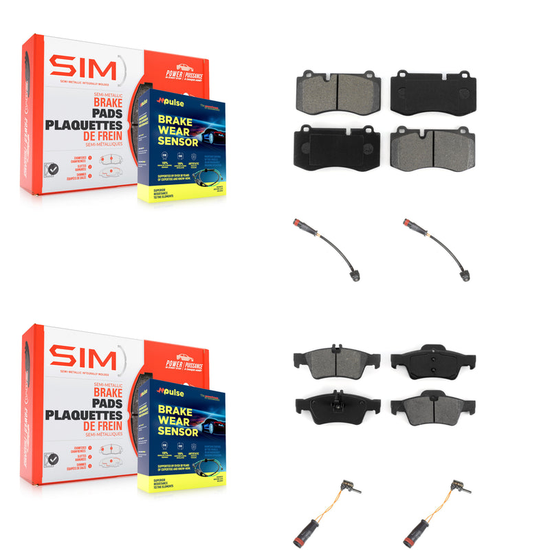 SIM KSW-100166 Disc Brake Pad for 2007-2014 Mercedes-Benz CL600, Mercedes-Benz S550 and More - Front and Rear