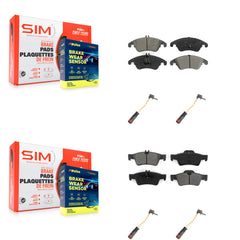 SIM KSW-100168 Disc Brake Pad for 2010-2016 Mercedes-Benz CLS400, Mercedes-Benz E350 and More - Front and Rear