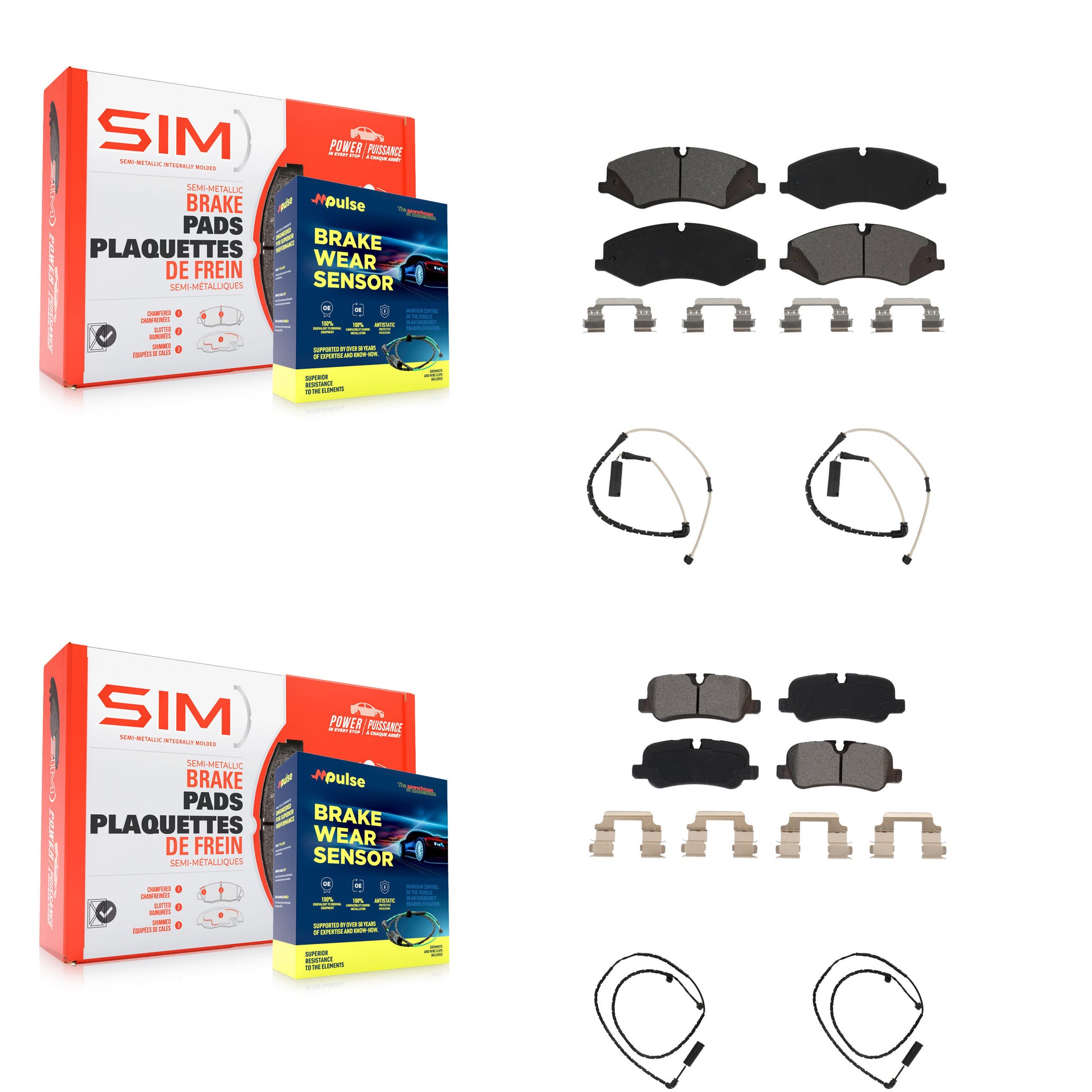 SIM KSW-100188 Disc Brake Pad for 2011 Land Rover Range Rover - Front and Rear