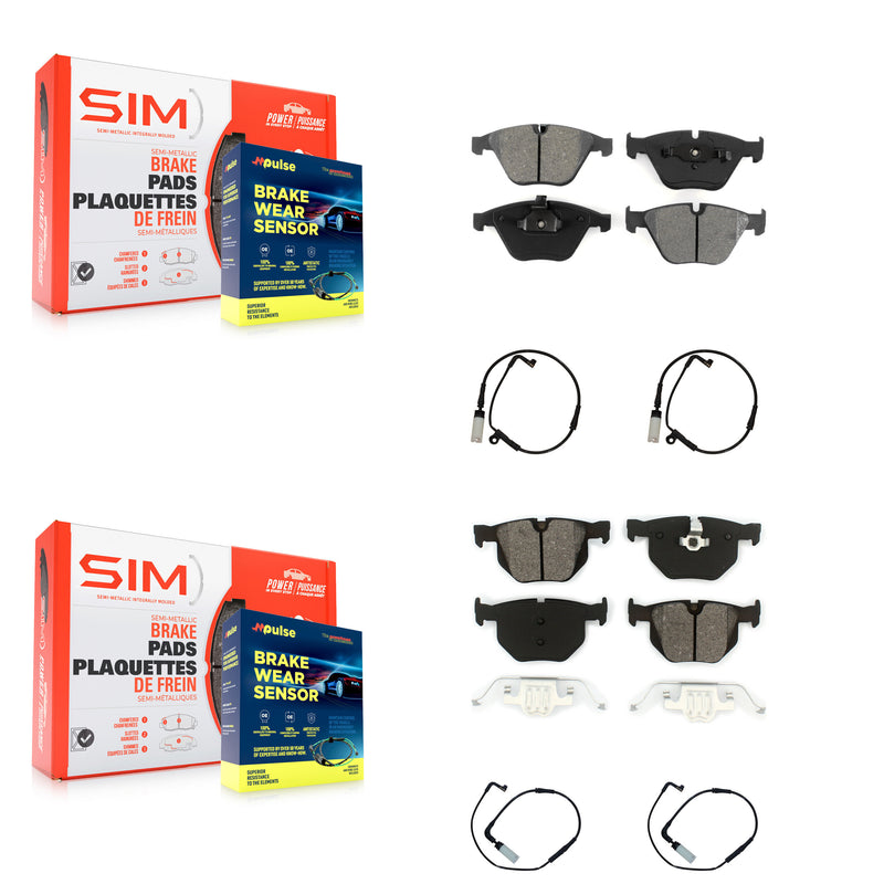 SIM KSW-100194 Disc Brake Pad for 2004-2010 BMW 528i xDrive, BMW 535i xDrive and More - Front and Rear