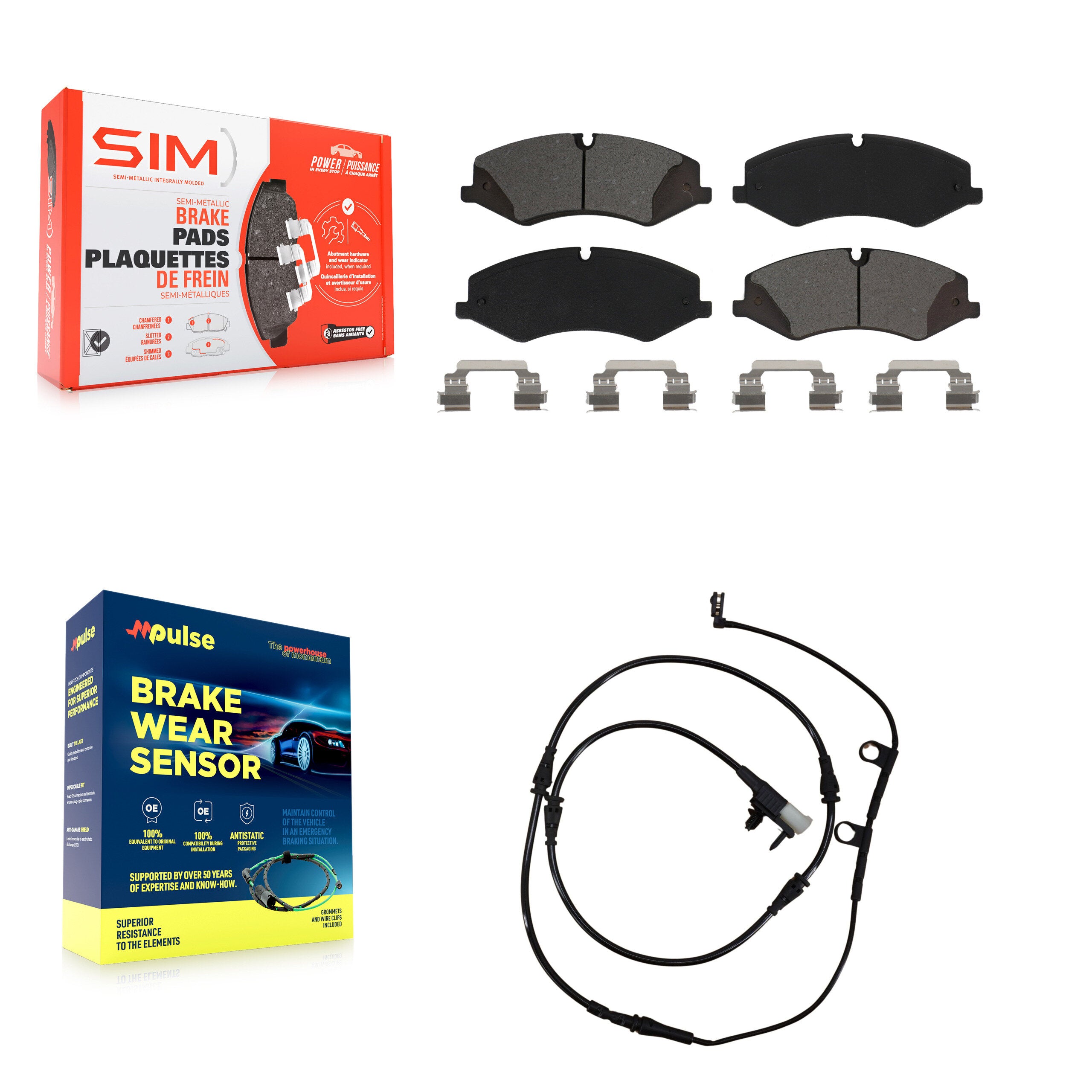 SIM KSW-100302 Disc Brake Pad for 2016-2017 Land Rover Range Rover, Land Rover Range Rover Sport - Front