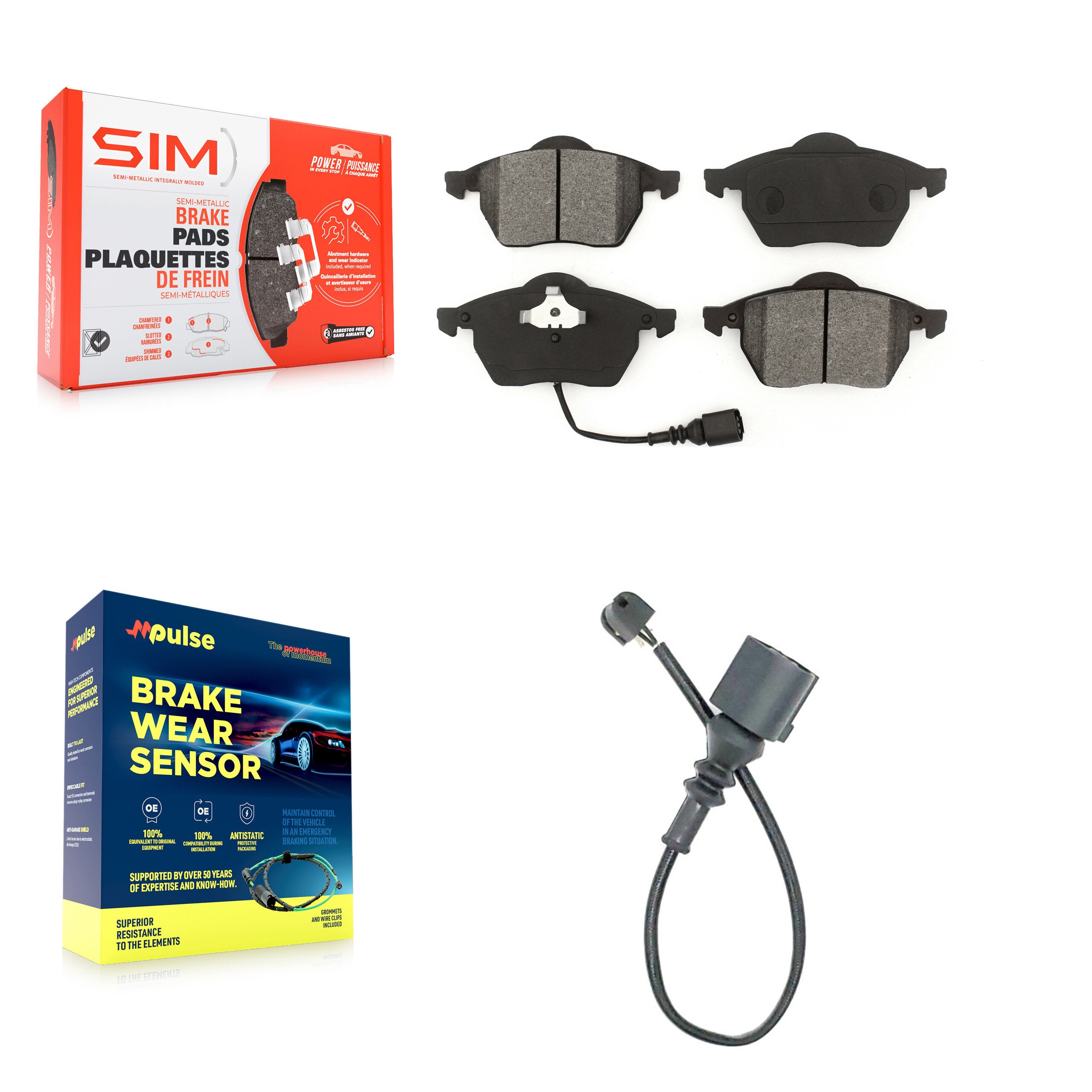 SIM KSW-100304 Disc Brake Pad for 2004-2006 Audi TT Quattro - Front