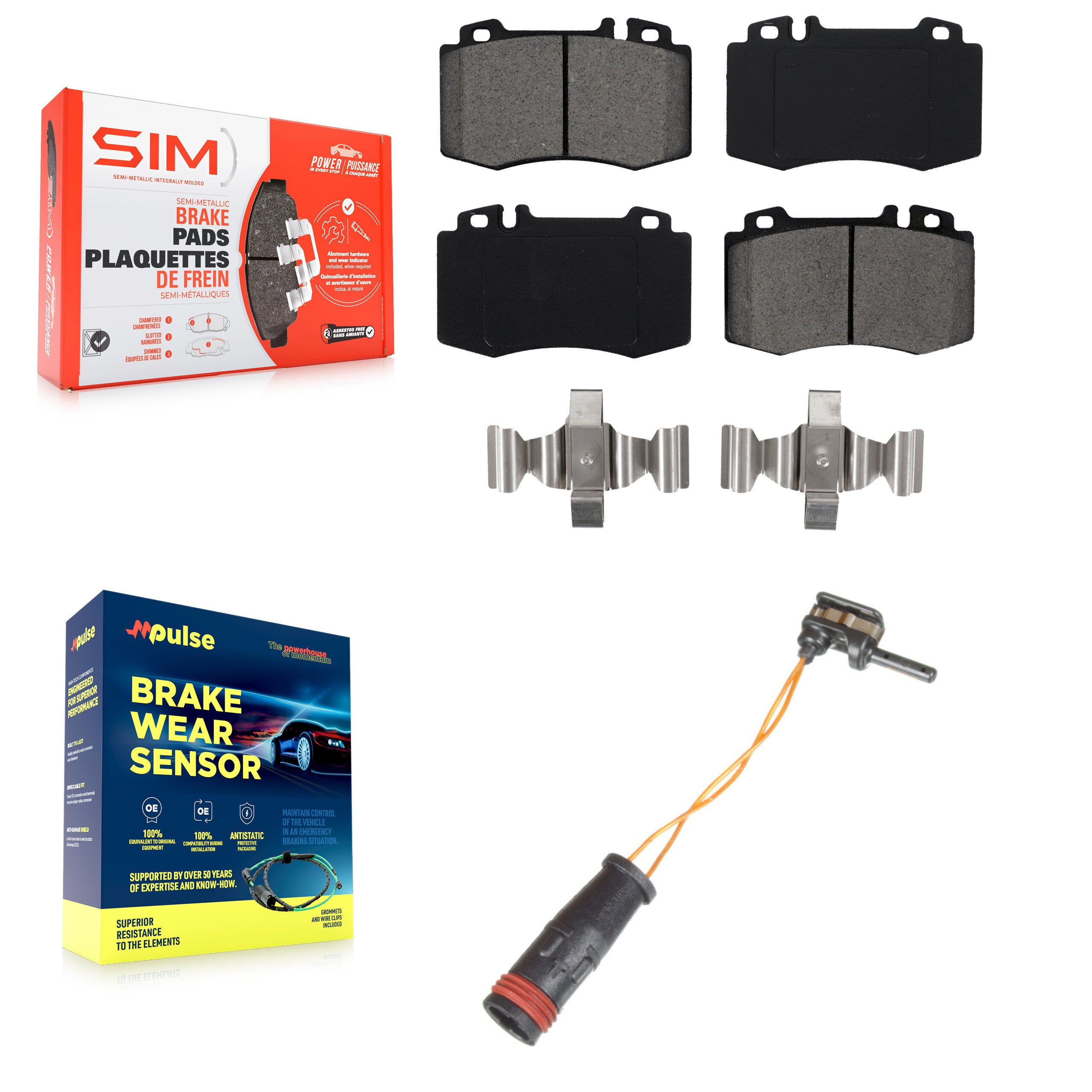 SIM KSW-100306 Disc Brake Pad for 2000-2009 Mercedes-Benz C55 AMG, Mercedes-Benz E350 and More - Front