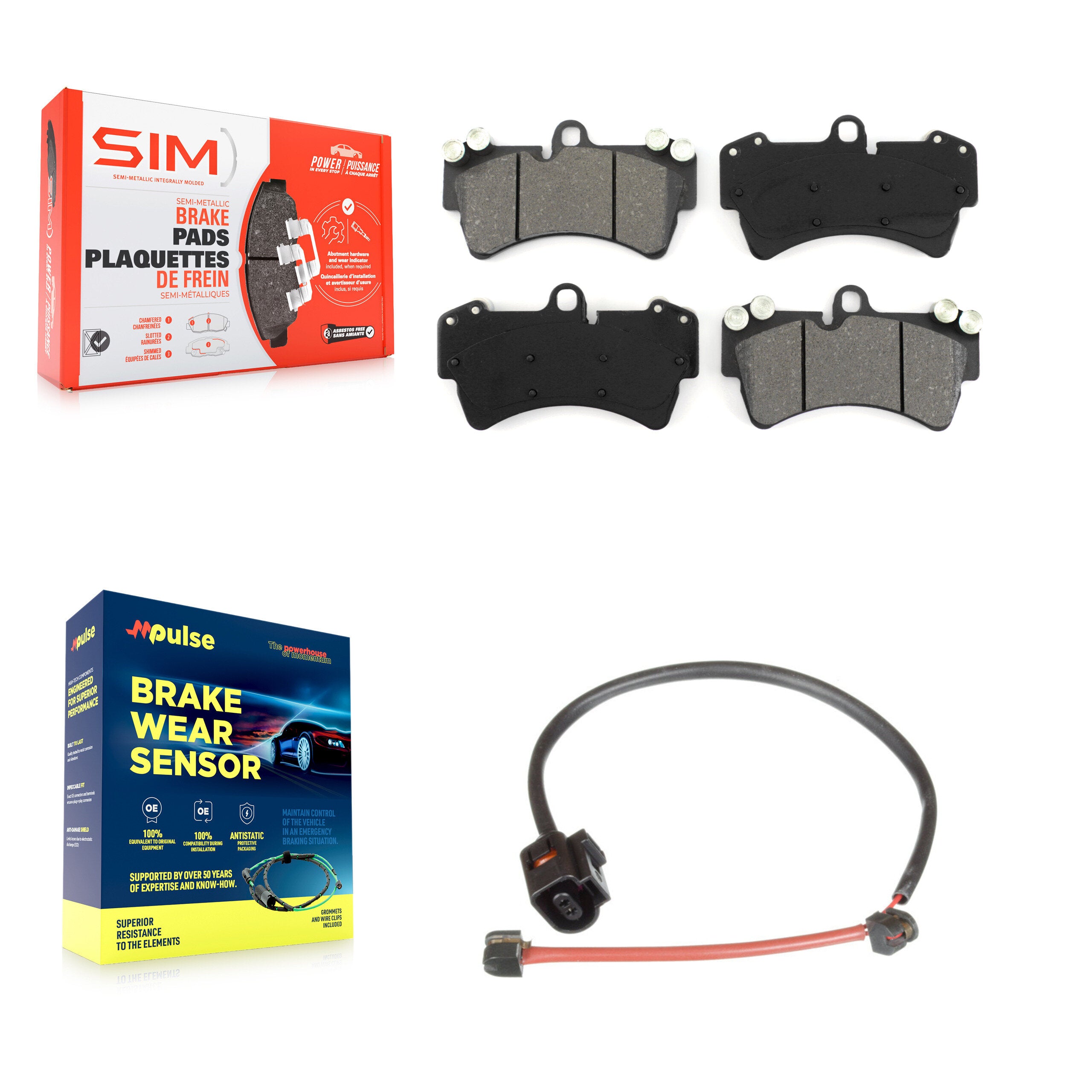 SIM KSW-100326 Disc Brake Pad for 2005-2010 Porsche Cayenne - Front