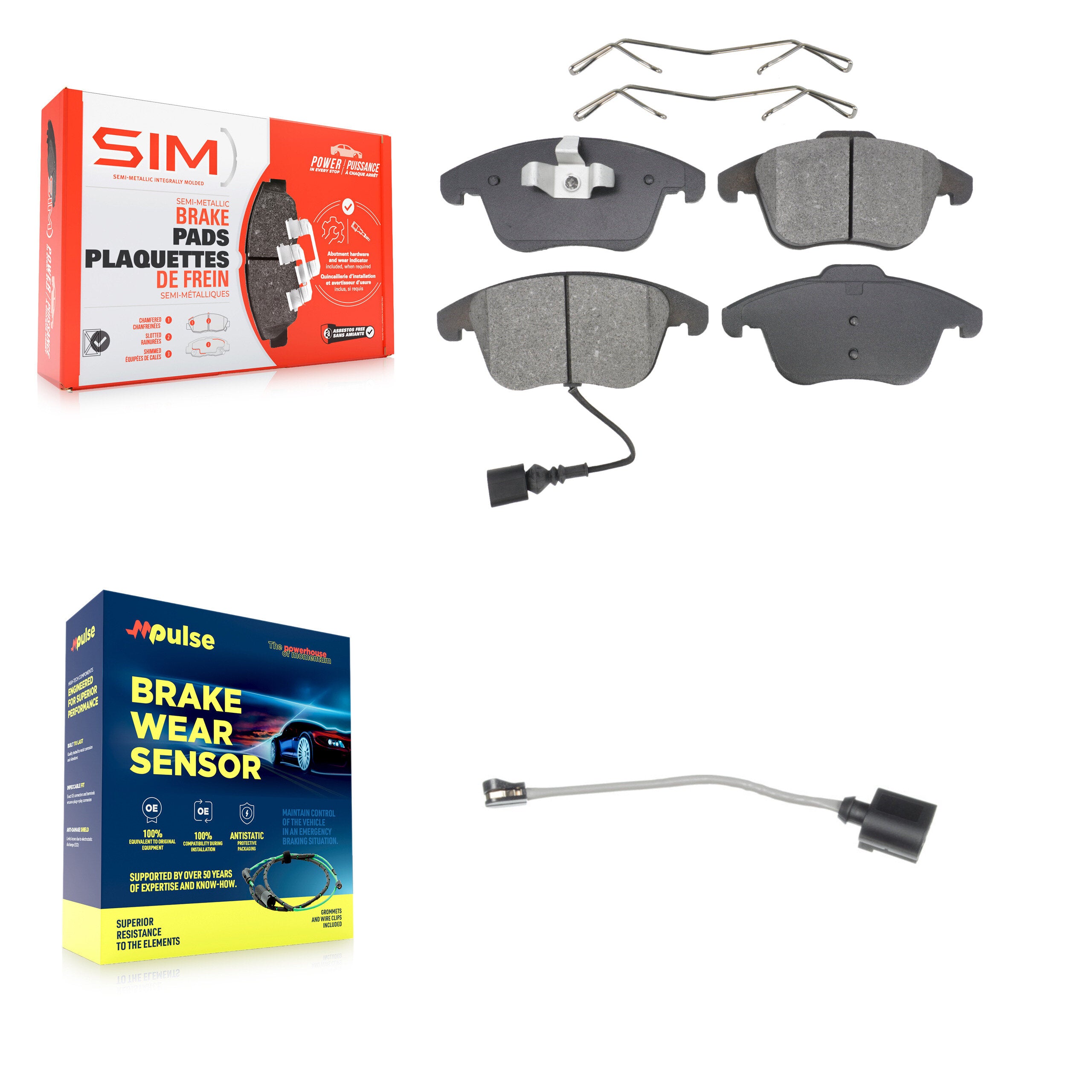 SIM KSW-100330 Disc Brake Pad for 2017-2018 Volkswagen Tiguan, Volkswagen Tiguan Limited - Front