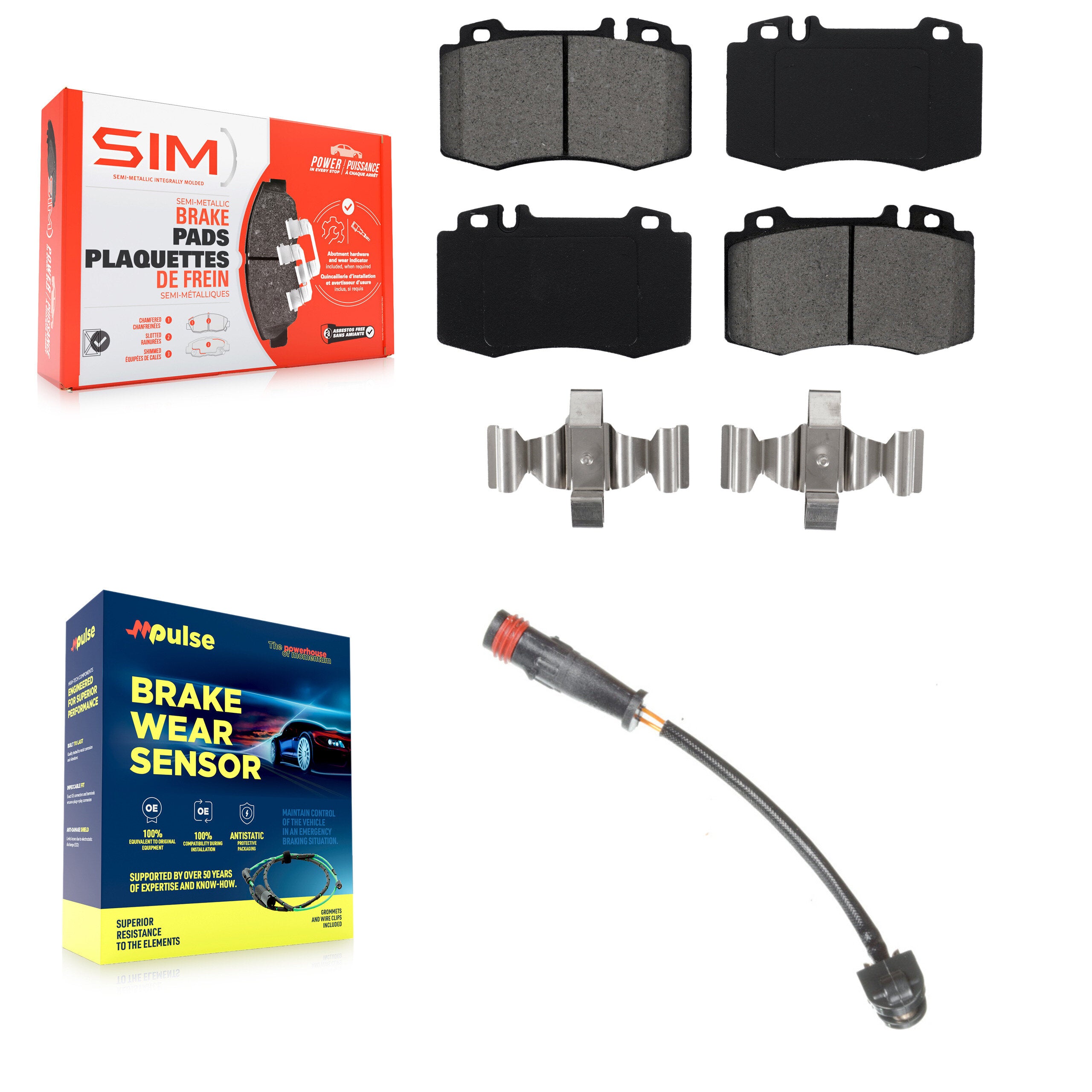 SIM KSW-100334 Disc Brake Pad for 2003-2010 Mercedes-Benz SLK55 AMG, Mercedes-Benz SL500 - Front