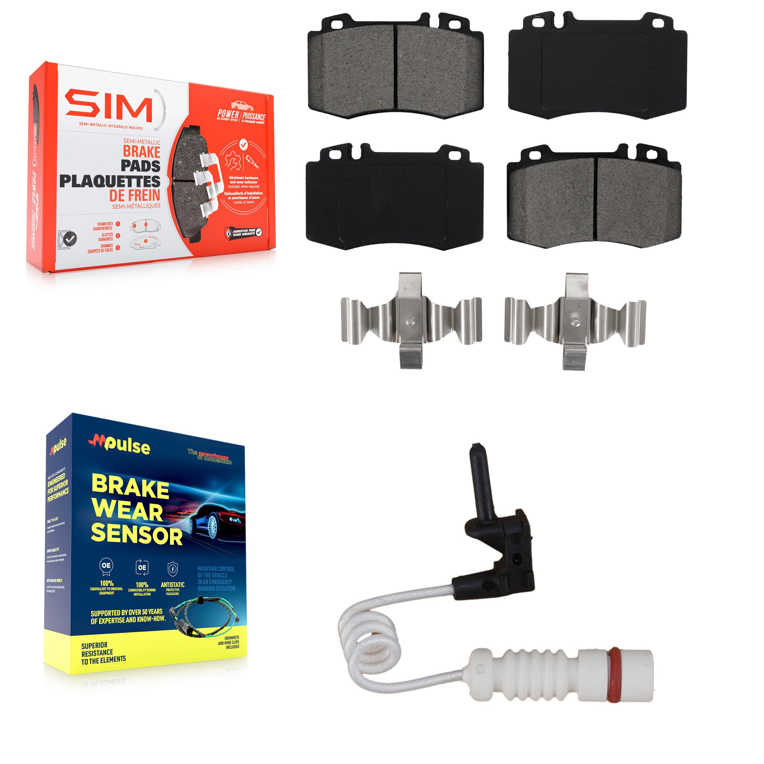 SIM KSW-100337 Disc Brake Pad for 2000-2005 Mercedes-Benz ML500, Mercedes-Benz ML55 AMG, Mercedes-Benz ML430 - Front